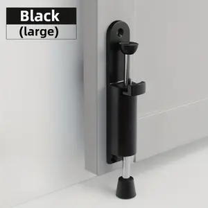 Commercial Automatic Kick Plate Door Stopper, Adjustable Spring Extension, Foot Release Door Holder, Wall Protector