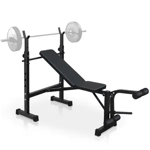 Olympic Weight Bench, Bench Press Set with Squat Rack and Bench for Home Gym Full-Body Workout adjustable dumbbell gym bench