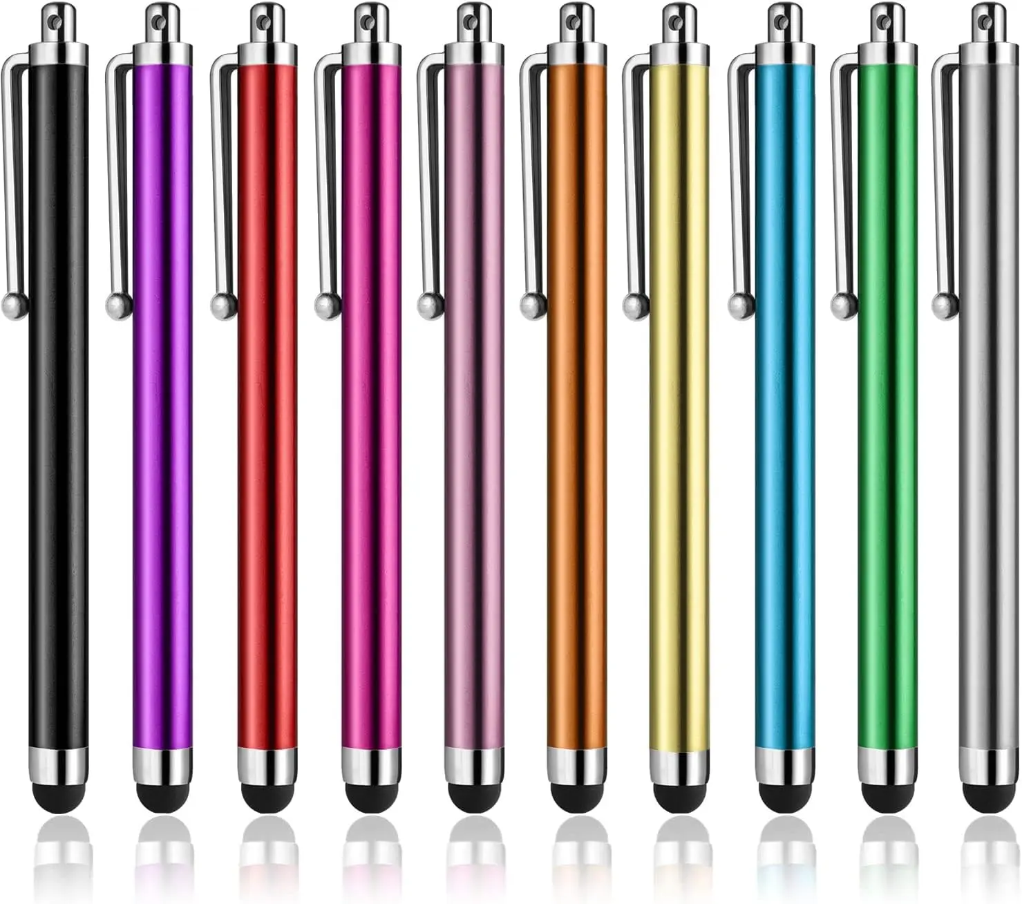 10-Pack Abiarst High-Precision Universal Stylus Pens for Capacitive Touch Screens, Tablet & Smartphone Accessories for iPad, iPhone, Samsung Galaxy Devices, Computer