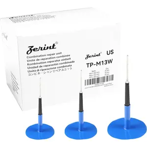 Combination Repair Unit Kit, Tire Repair Patch Plug Kit 1/6" x 1 3/8", 1/4" x 1 3/4" and 3/8" x 2 3/8" Wrapped stem 8 pcs Each