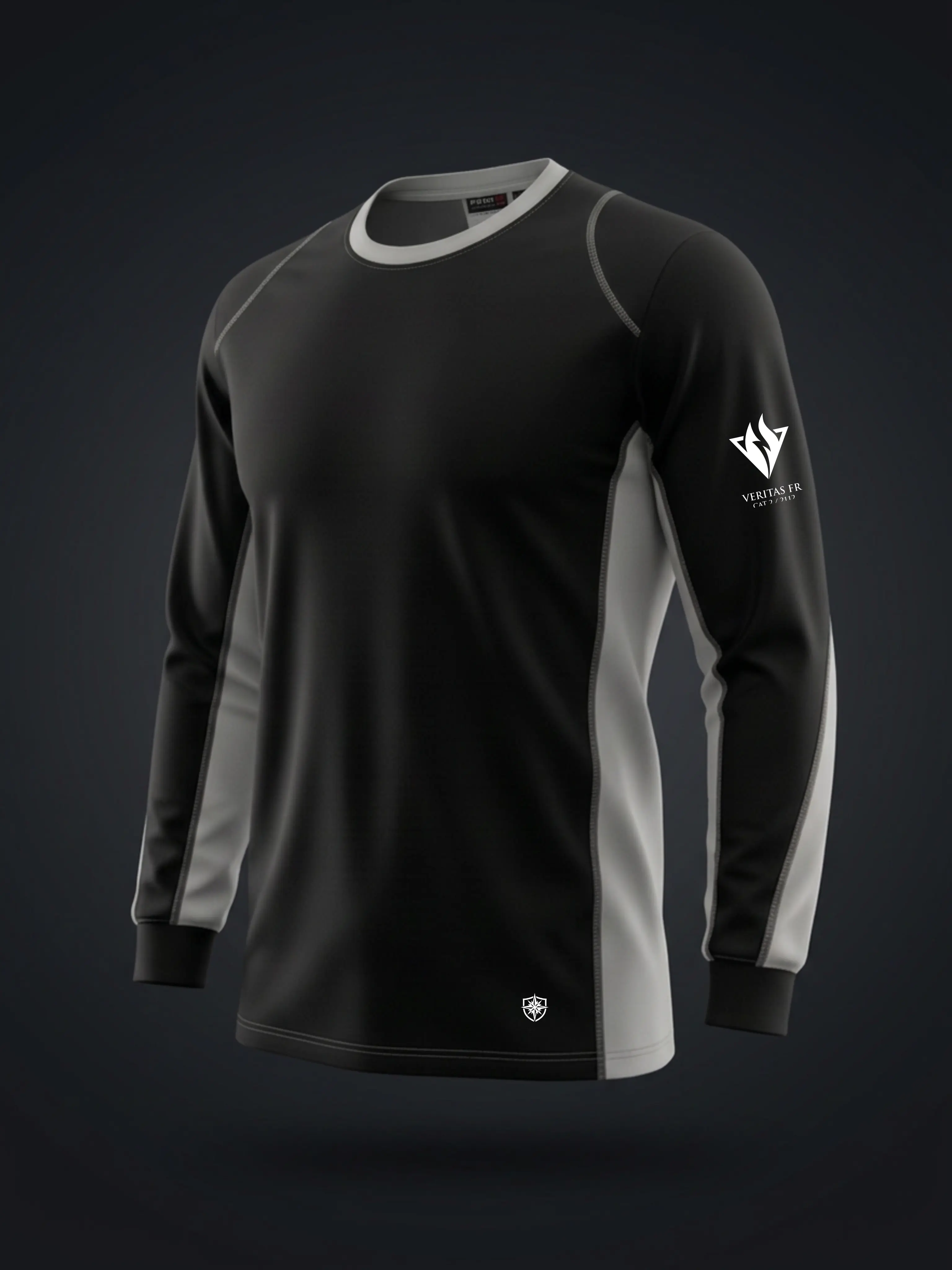 Veritas FR Cotton Pullover Shirt - Men's Long Sleeve Casual Workwear & Uniforms, Soft, Plain, Lightweight, Fire Resistant, NFPA 2112, UL, Cat 2, Men's Workwear, Menswear, Crew Neck