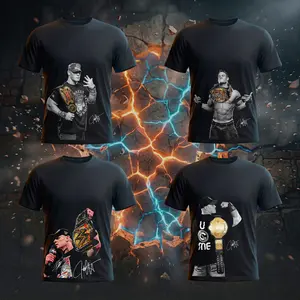[ COLLECTION ] CCMA STORE John Cena WWE Champion Heavy Cotton Shirt UCME Tshirt Cena Retirement Shirt Wrestling Fan Apparel Menswear Direct-to-garment Breathable Printing.