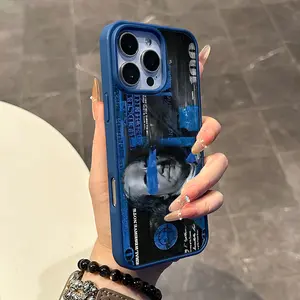 Magnetic Stylish Case for iPhone 17 16 E Pro Max 15 Plus 14 13 12 11 XS XR, Aesthetic Blue Money Art Vibes | Lightweight, Shockproof, Silicone, Scratch Resistant, and Cute
