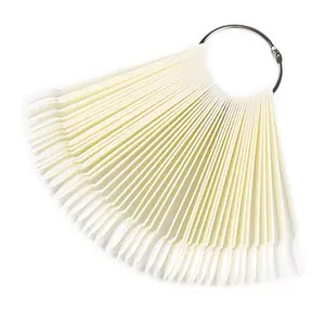 Gel Polish Practice Sticks, 50pcs Manicure Display Fan with Loop, Lightweight Practice Nail Sample Sticks for Women