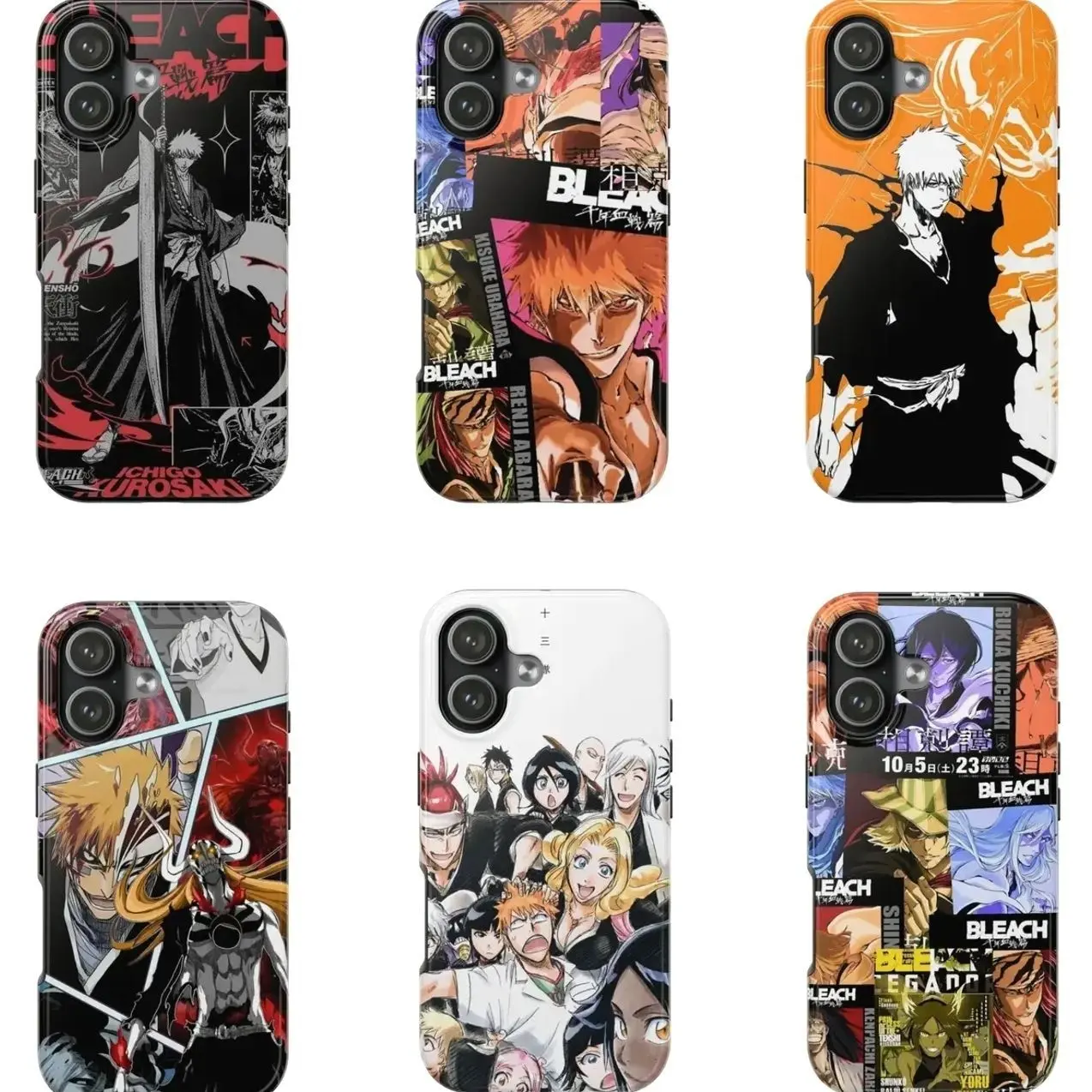 Ichigo Hollow BLEACH Smartphone Case - Dark Anime Aesthetic Handheld Cover, Full Protection Shockproof Shell with Button Access for iPhone 5-17 & Cellphone, Wireless-Friendly Design