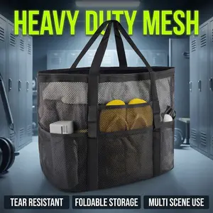 Beach Bag Shoes Swimsuit Travel Storage Bag, Multi-Functional Mesh Shoulder Handbag, Waterproof Design for Beach & Pool Use, Dry Bags Waterproof