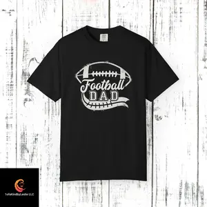 Football Dad Comfort Colors Garment Dyed T-Shirt | Vintage Football Graphic, Dad Tee