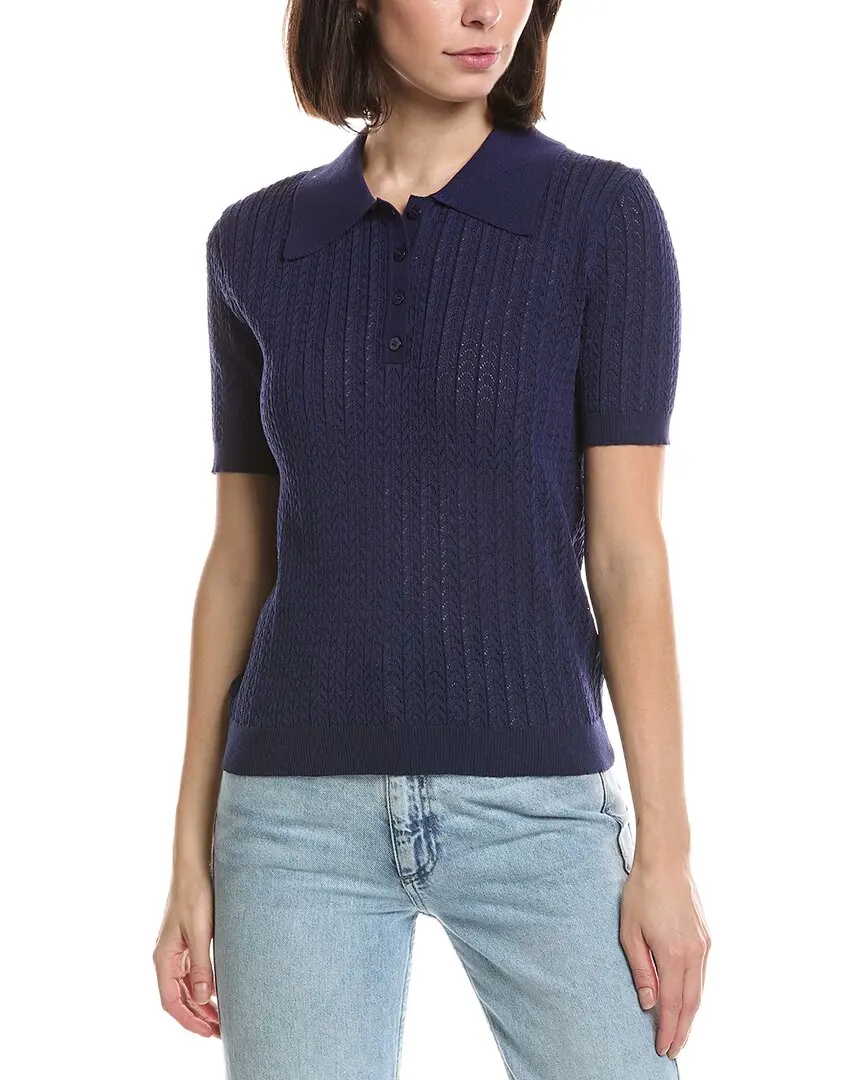 HL Affair Pointelle Polo Sweater