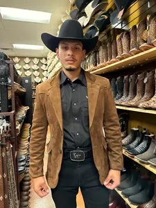 "BARABAS" Suede Blazer (Brown)