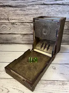 Folding Wooden Dice Tower