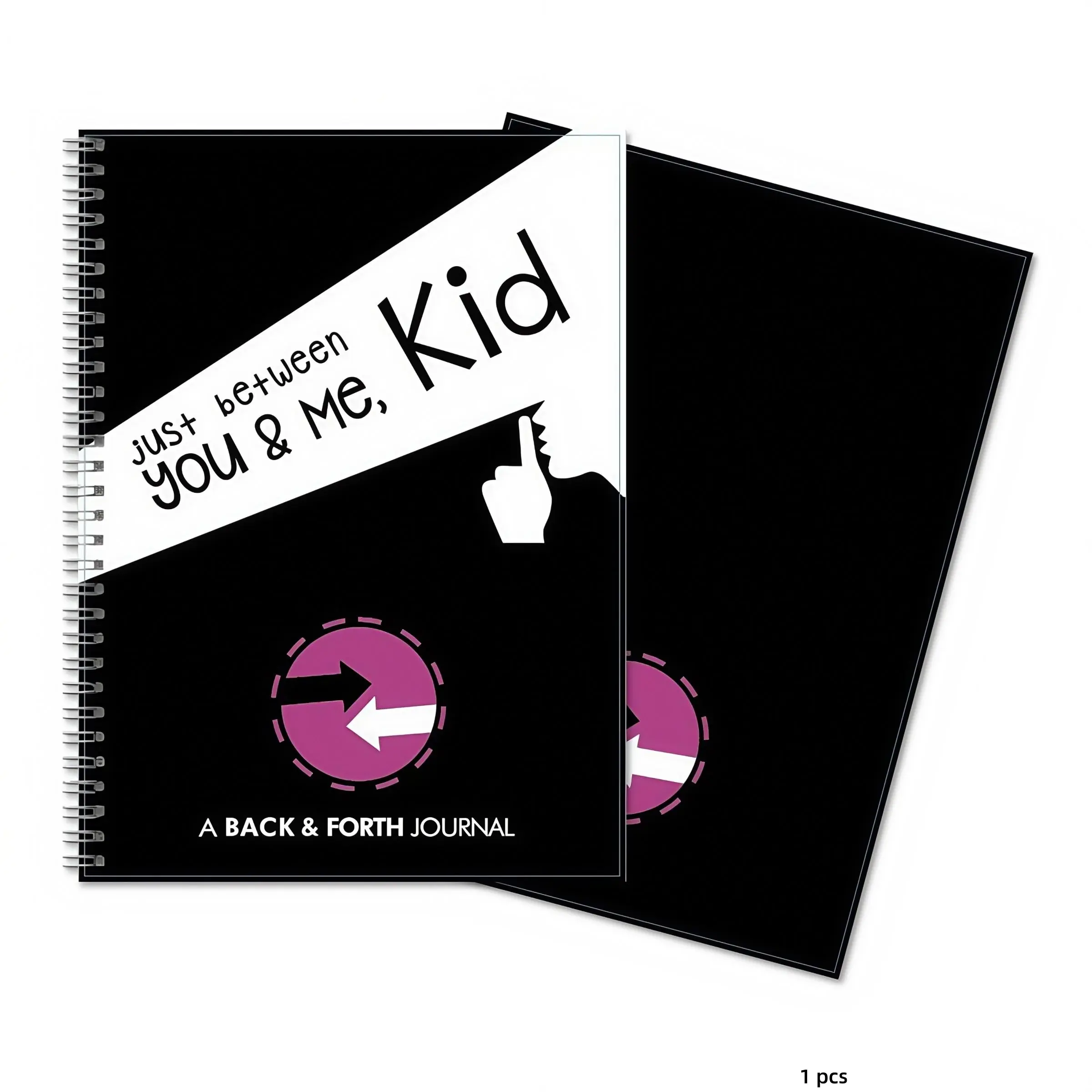 Adult Diary Journal Notebook, Just Between Us, 1 Count Cover Design Diary Notebook, Meaningful Dialogue & Deep Connection Notebook, Office Stationery & Supplies