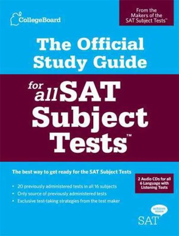 USED Book - The Official Study Guide for All SAT Subject Tests by The College Board (Paperback) - english
