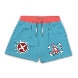 Tony Tony Chopper One Piece Gym Shorts Workout Sport Knee Pants with Pockets Athletic Summer Shorts