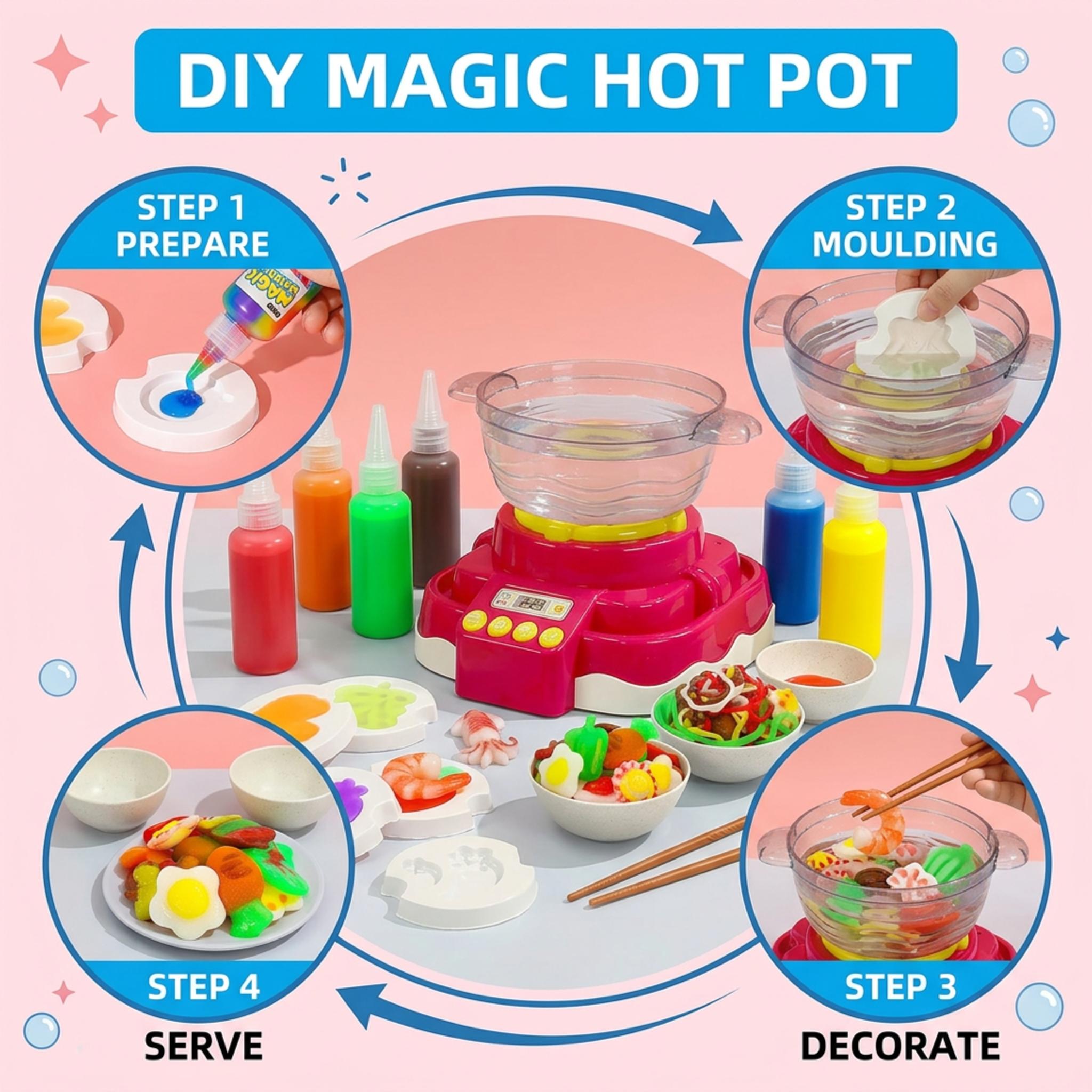 6 Gels & 8 Molds, Magic Water Elf Toy Kit, Water Gel Kit Pets,Make Your Own Squishies Sensory Toys for Kids, Squishy Maker Water Pets, DIY Crafts Kits, Party Favors & Birthday Gifts for Kids Ages 3+