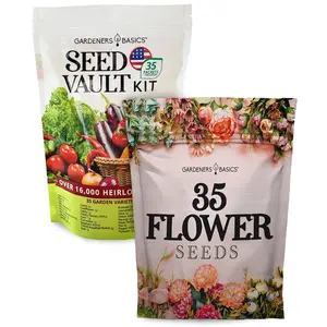 All-in-One Heirloom Garden Kit: 70 Seeds for Vegetables and Wildflowers Home Planting Seed Kit