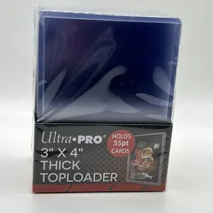 Ultra Pro 3X4 Thick 55pt Toploaders 1 Pack of 25 for up to 55pt Cards for Chrome/Prizm Cards