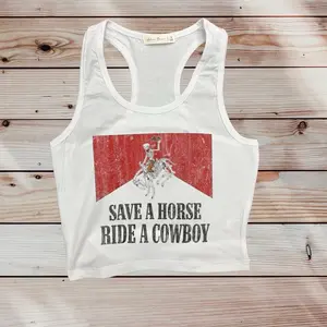 Save a Horse Ride a Cowboy Tank Top Womenswear Tube