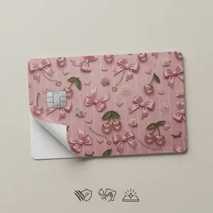Coquette Credit Card Skin - Cute Aesthetic Sticker for Standard Cards 3.37 in x 2.125 in Waterproof Vinyl Laminated Scratch-Resistant Card Cover Premium Design Custom Decal