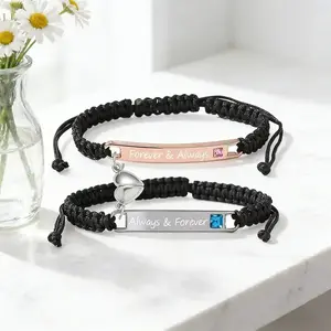 Magnetic Heart Matching Couple Bracelets Premium woven stainless steel bracelets with a premium texture. Romantic love jewelry filled with sweet vibes. Ideal gifts for Valentine’s Day, Christmas, birthdays, and anniversaries—perfect couple accessories.