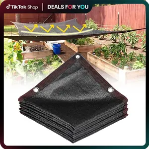 Garden Folding Mesh Shade Fabric Sails Net, 12 Stitch Upgraded Shade Mesh with Grommets for Patio Plants, Garden Pool and Outdoor Camping Accessories Shaded Canopy, Lightweight Canopy