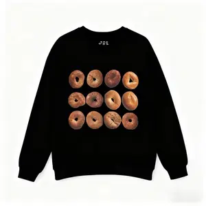 Donut Sweatshirt, Christmas Gift, Holiday Gift, Birthday Gift, Fashionable and Comfortable, Unisex Sweatshirt, Suitable for Spring, Autumn, and Winter, Food Enthusiast, Composed of 12 Donuts woman halloween sweatshirt
