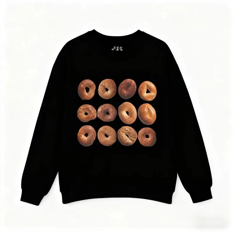 Donut Sweatshirt, Christmas Gift, Holiday Gift, Birthday Gift, Fashionable and Comfortable, Unisex Sweatshirt, Suitable for Spring, Autumn, and Winter, Food Enthusiast, Composed of 12 Donuts woman halloween sweatshirt