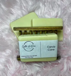 Handcrafted Cold Process Goat Milk Soap- Candy Cane