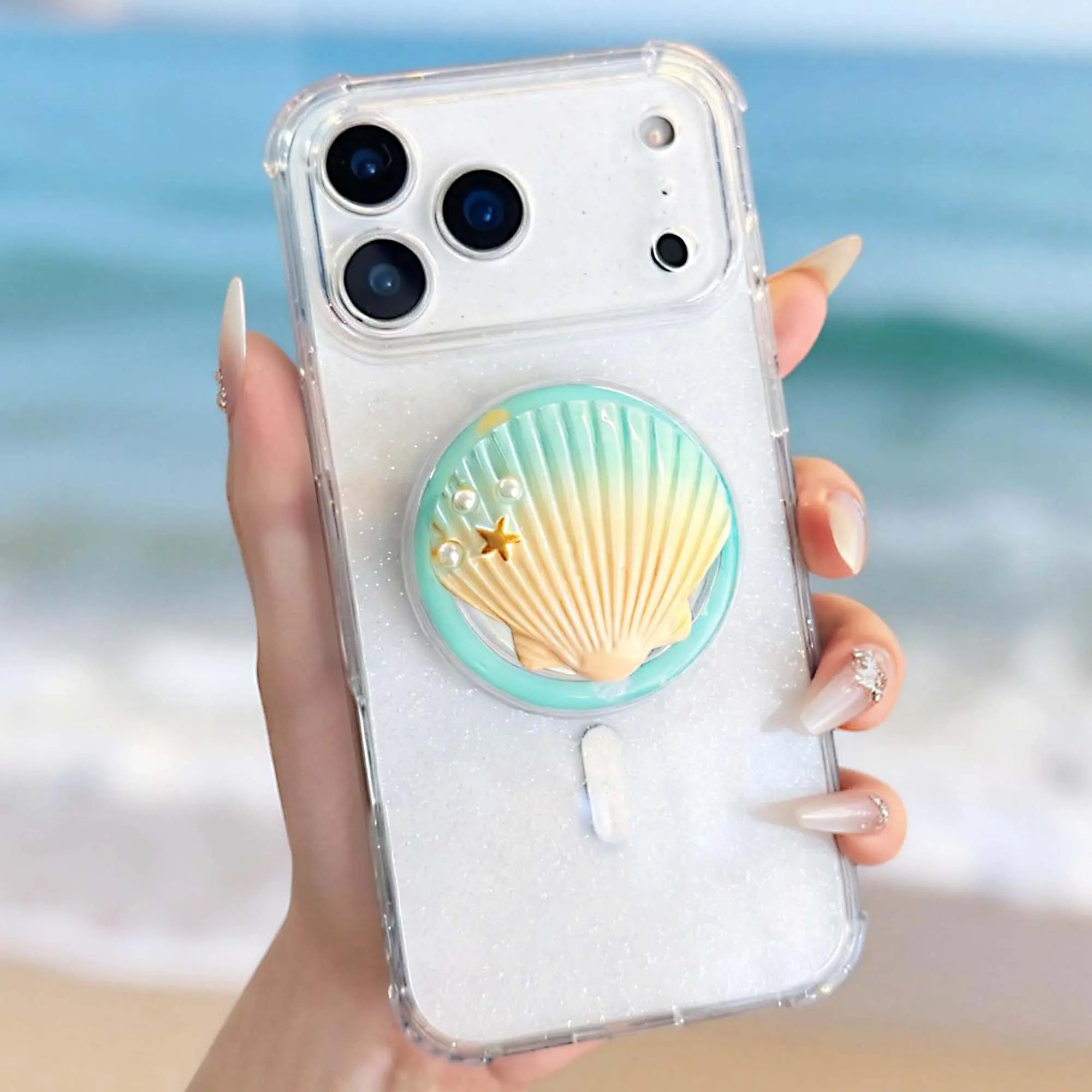 Summervibe New Summer Foldable Magnetic Phone Holder with Cute and Fun Design Absorbing Phone Grip for iPhone, Smartphone and iPad ETC.