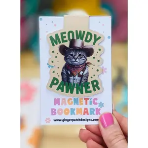Cowboy Kitty Magnetic Bookmark