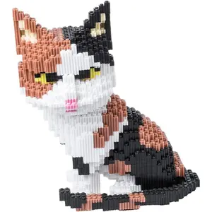 Ahzilel Cat Building Set 3D Puzzle Toy, 4800 Pieces Construction Blocks, Enhances Focus and Thinking Skills, Kids' Toy Gift