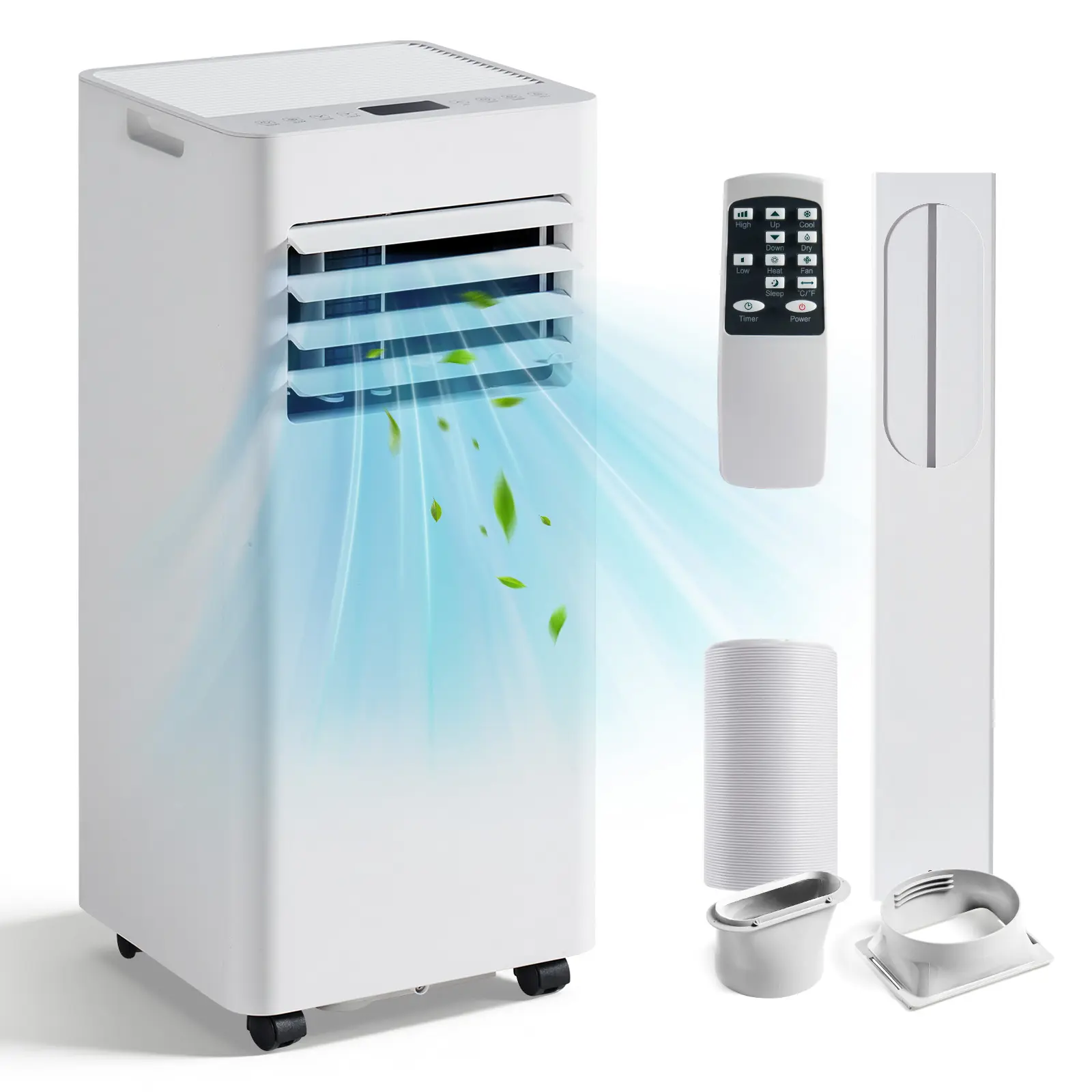 AOXUN 10000 BTU Portable Air Conditioner, 4-in-1 AC Unit with Cooling, Dehumidifier, Fan & Quiet Sleep Mode, 24H Timer, Remote Control & Complete Window Kit, Portable AC for Home, Office, Dorm & Apartment