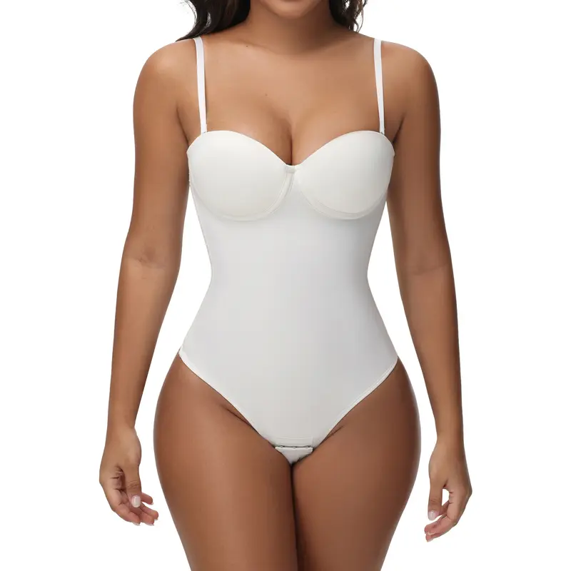 SHAPSHE Strapless Shapewear Corset Bodysuit for Women Thong Shapewear Going Out Outfits with Adjustable Straps & Built-in C Steel Bones