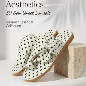 Vortread Women's Summer Sandals, Sunflower Print Flat Shoes, Lightweight Comfortable Round Toe Slip-On, Casual Beach Vacation Style