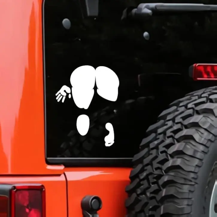 Booty, Butt Body Print Vinyl Decal Sticker | Custom Truck Window Bumper Car Laptop