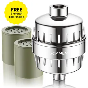 Ryamen Vortex Turbo Shower Water Filter + FREE 6-Month Filter Inside