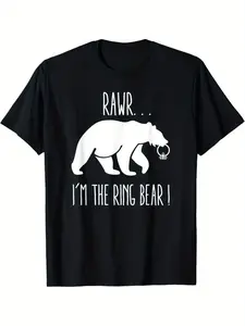 Cute Rehearsal Dinner Shirt for Ring Bearer T-Shirt Crew Neck Summer Comfortable Casual Short Sleeve T-Shirt