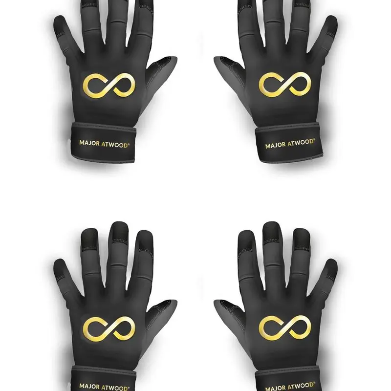 Major Atwood 2 Pair Pack 4 Gloves Total Short Cuff Mesh Back 0.9mm AAA Grade African Goat Pliable Lightweight Unisex