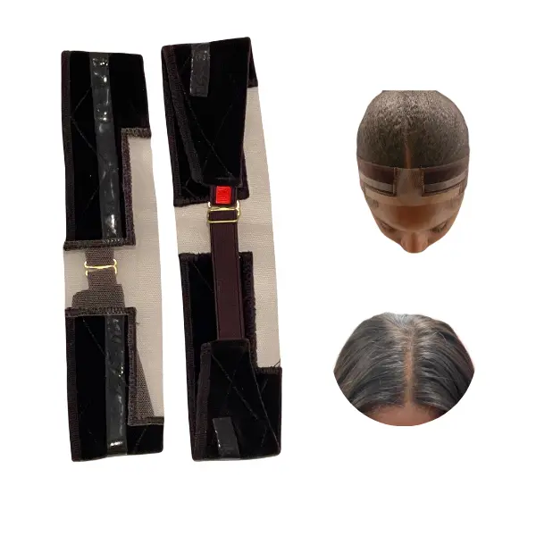 Adjustable Lace Wig Grip Band - Non-slip Velvet Wig Band for Wigs - Dark Brown