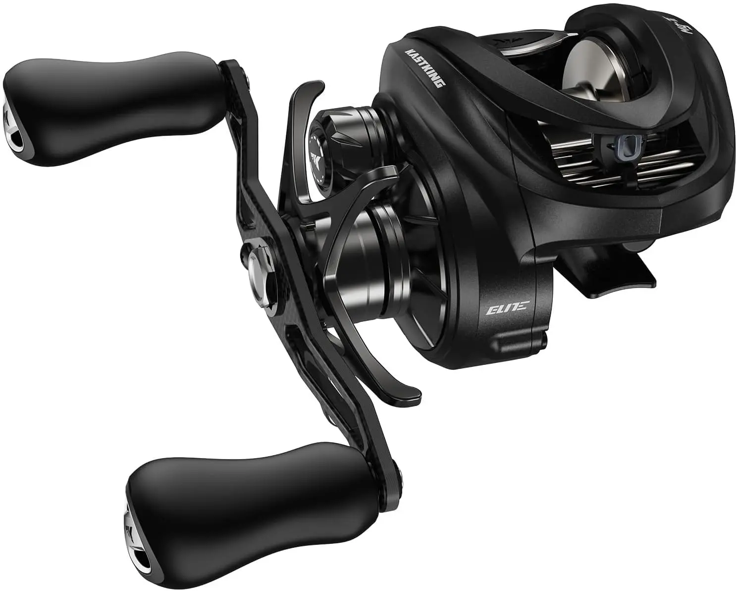 KastKing Mg-Ti Elite Baitcasting Reel with True Titanium Spool, Halo Vortex Magnetic Braking System, Digi-Cut Magnesium Body Frame, TiCon Carbon Fiber Side Covers, 2+9+1 Ball Bearings