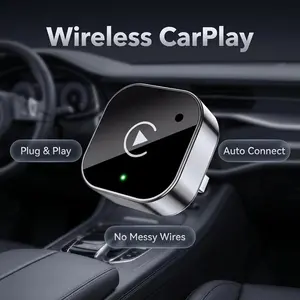 2-in-1 Wireless CarPlay Adapter, 2026 Upgraded Car Electronics for Stable Connection, No Lag/Delay, Seamless Android & Apple System Switching