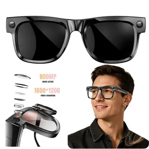 4GB Memory AI Smart Glasses, with 8MP Camera , Anti-Shake Video Recording , UItra-light 36g Weight, 290Mah Battery,AI Real Time Translation ,Bluetooth Calling ,Build-in Mic & Speakers, HiFi Audio ,Music Control.