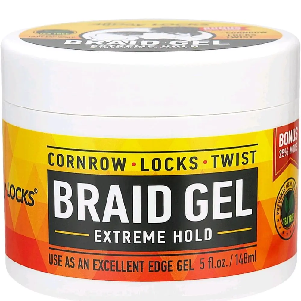 Allday Locks Braid Gel | Extreme Hold, Smooths & Tames Frizz | No Flaking or Drying | High Shine, Long Lasting for Braids, Locks, Twists, Cornrows