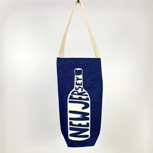 Wine Tote: Denim New Jersey