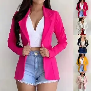 Women'S Blazer 2025 Formal Blazer Women'S Office Work Set Pocket Jacket Coat Loose Women'S Wear Blouse Breathable