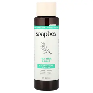 Soapbox Scalp Balancing Shampoo, Tea Tree & Mint, 16 fl oz (473 ml)