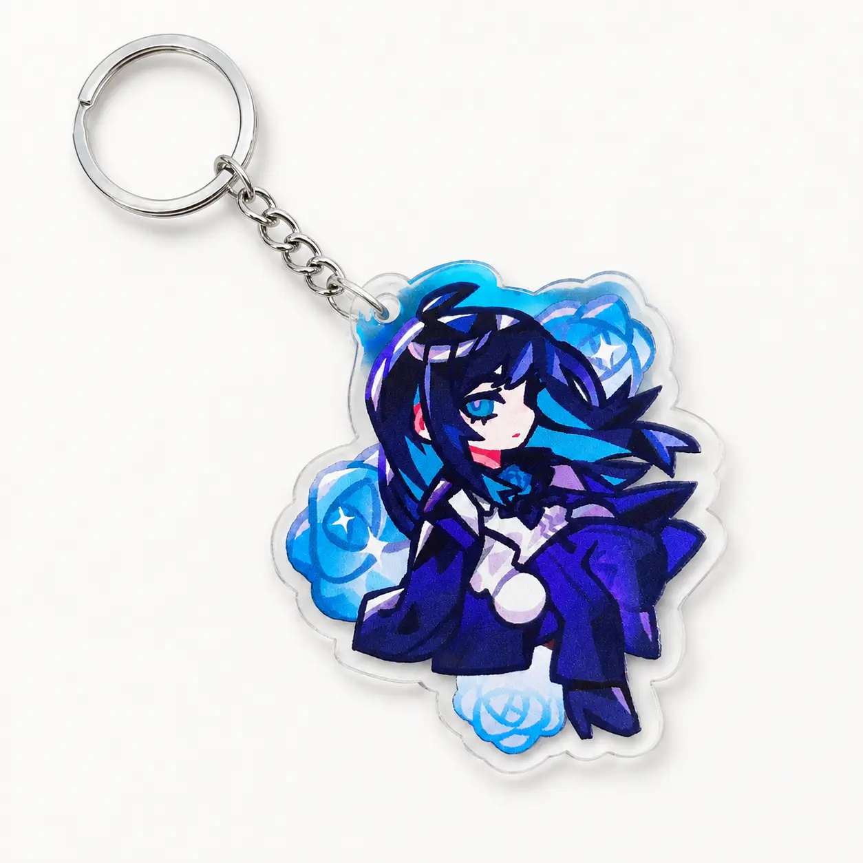 No Brand Ado Acrylic Keychain for Fans, Cute Anime Artwork Bag Charm with Character Theme, Lightweight Collectible Birthday Gift, Durable, Friends, No Warning Applicable, Portable, Character Shape, Casual, Unisex Use