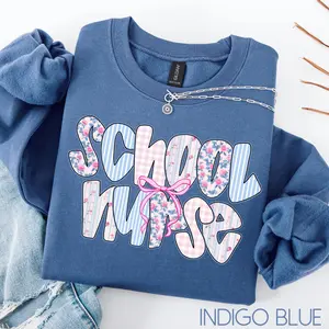 School Nurse Short Sleeve T-SHIRT / Sweatshirt  , School Nurse Gift, School Nurse, School Nursing Gift