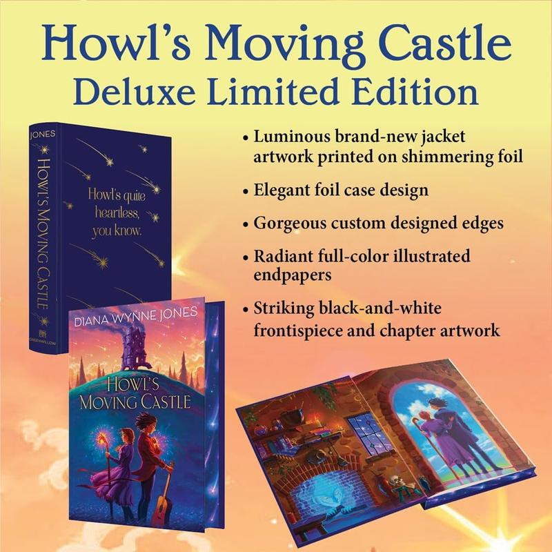 Howl’s Moving Castle Deluxe Limited Edition by Diana Wynne Jones [Hardback Book] Luminous Artwork & Foil Stamping 2025 Release