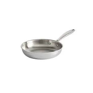 Tramontina Signature Tri-Ply Clad Stainless Steel 8-Inch Small Frying Pan, Induction-Ready Skillet, Dishwasher-Safe, NSF-Certified, Made in Brazil