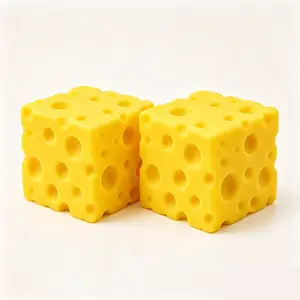 1-Pack Cheese Stress Balls - Squishy Fidget Toys for Kids, Novelty Gag Gift for Stress Relief